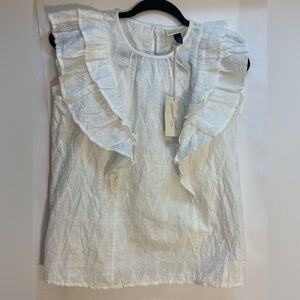 NWT Universal Thread Woman’s White Casual Embroidered Tank Top Size XS